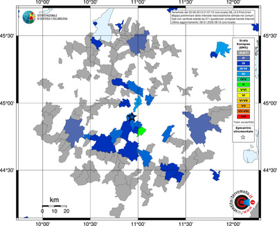 Mappa EMS - territori comuni