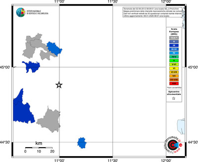 Mappa EMS - territori comuni