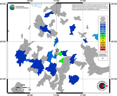 Mappa EMS - territori comuni