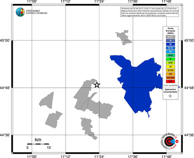 Mappa EMS - territori comuni
