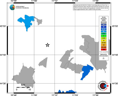 Mappa EMS - territori comuni
