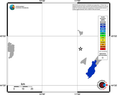 Mappa EMS - territori comuni