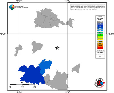 Mappa EMS - territori comuni