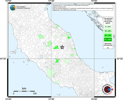 Mappa territorio comunale con almeno 3 questionari