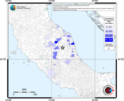 Mappa territorio comunale con almeno 3 questionari