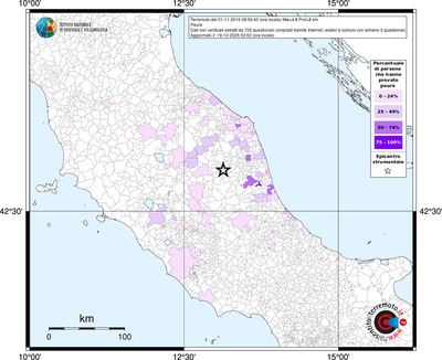 Mappa territorio comunale con almeno 3 questionari