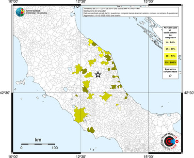 Mappa territorio comunale con almeno 3 questionari