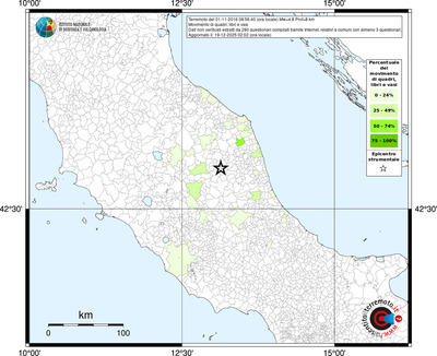 Mappa territorio comunale con almeno 3 questionari