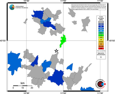 Mappa EMS - territori comuni