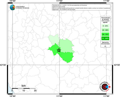 Mappa territorio comunale con almeno 3 questionari
