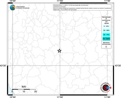 Mappa territorio comunale con almeno 3 questionari