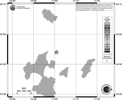 Mappa EMS - territori comuni