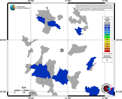 Mappa EMS - territori comuni