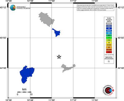 Mappa EMS - territori comuni