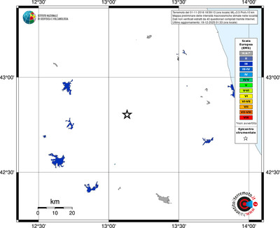 Mappa EMS - territori località