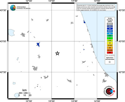 Mappa EMS - territori località