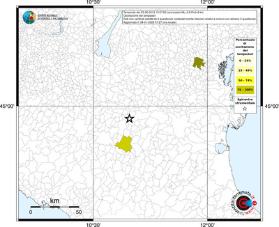 Mappa territorio comunale con almeno 3 questionari