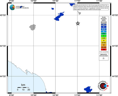 Mappa EMS - territori comuni