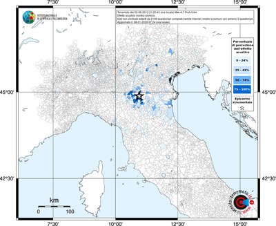 Mappa territorio comunale con almeno 3 questionari