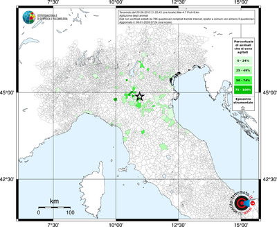 Mappa territorio comunale con almeno 3 questionari