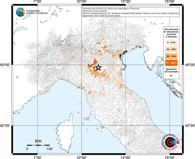 Mappa territorio comunale con almeno 3 questionari
