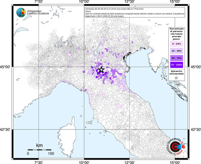 Mappa territorio comunale con almeno 3 questionari