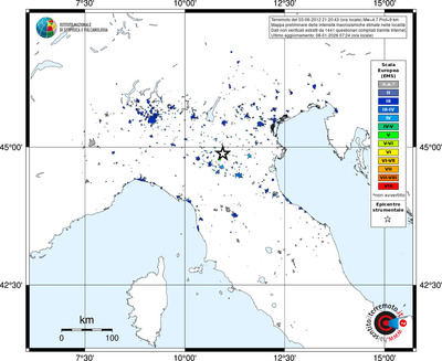 Mappa EMS - territori località