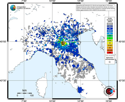 Mappa EMS - territori comuni