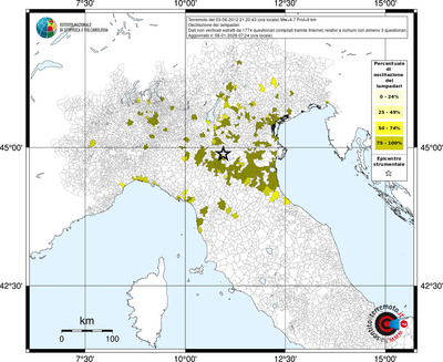 Mappa territorio comunale con almeno 3 questionari
