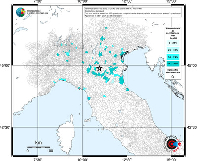 Mappa territorio comunale con almeno 3 questionari
