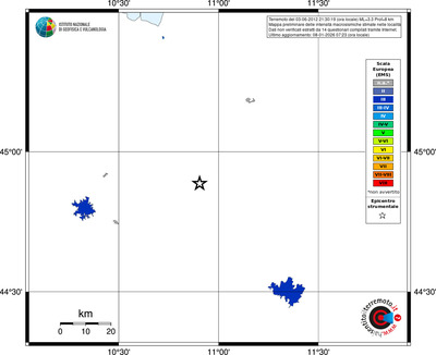 Mappa EMS - territori località