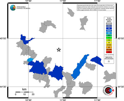 Mappa EMS - territori comuni