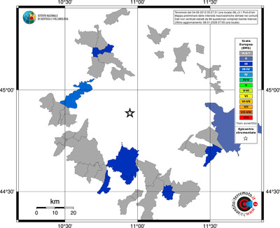 Mappa EMS - territori comuni