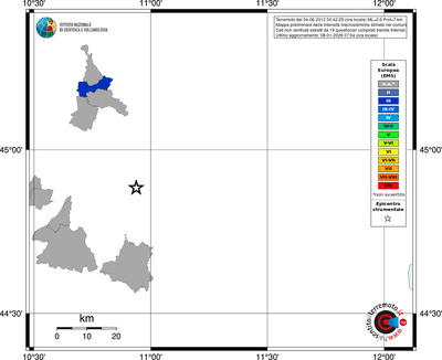 Mappa EMS - territori comuni