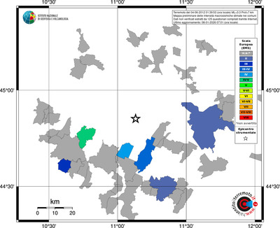 Mappa EMS - territori comuni