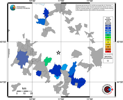 Mappa EMS - territori comuni