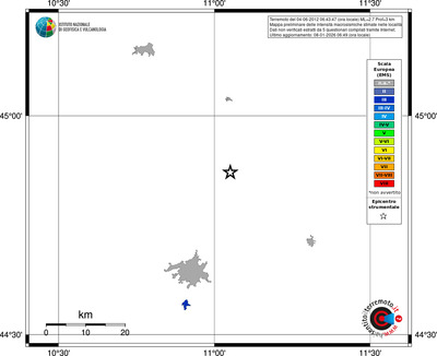 Mappa EMS - territori località