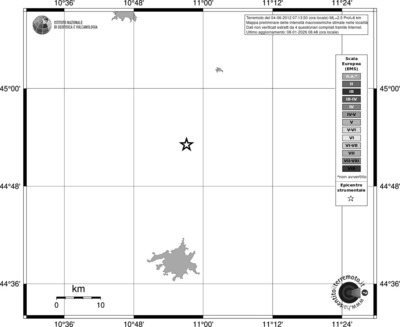 Mappa EMS - territori località