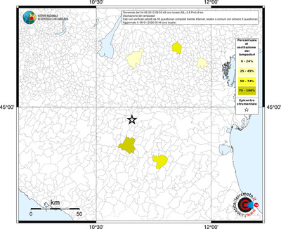 Mappa territorio comunale con almeno 3 questionari