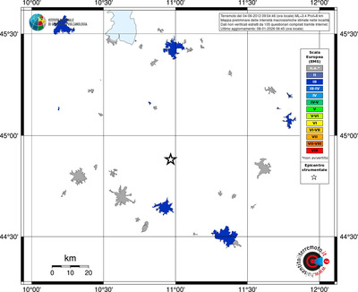 Mappa EMS - territori località