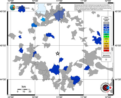 Mappa EMS - territori comuni