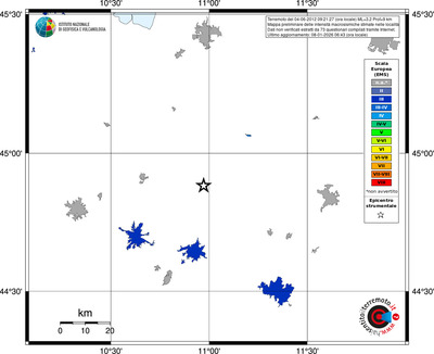 Mappa EMS - territori località