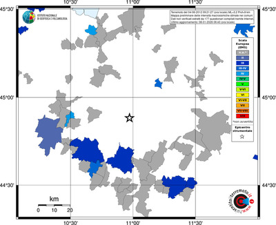 Mappa EMS - territori comuni