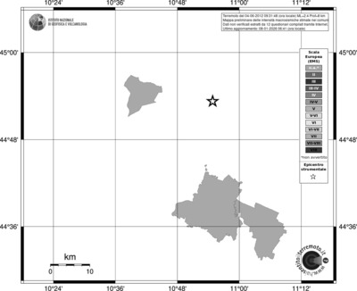 Mappa EMS - territori comuni