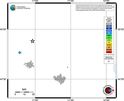 Mappa EMS - territori località