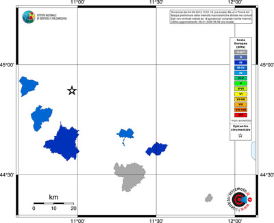 Mappa EMS - territori comuni