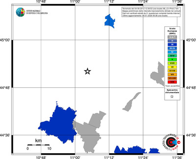 Mappa EMS - territori comuni