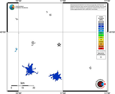 Mappa EMS - territori località