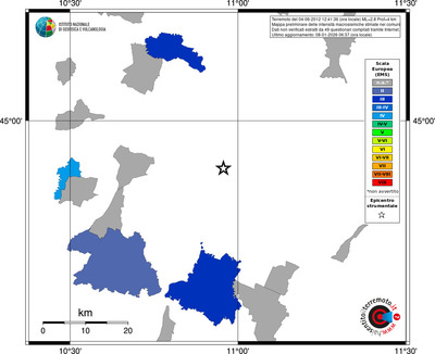 Mappa EMS - territori comuni