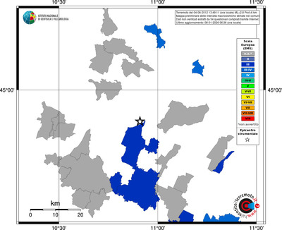 Mappa EMS - territori comuni